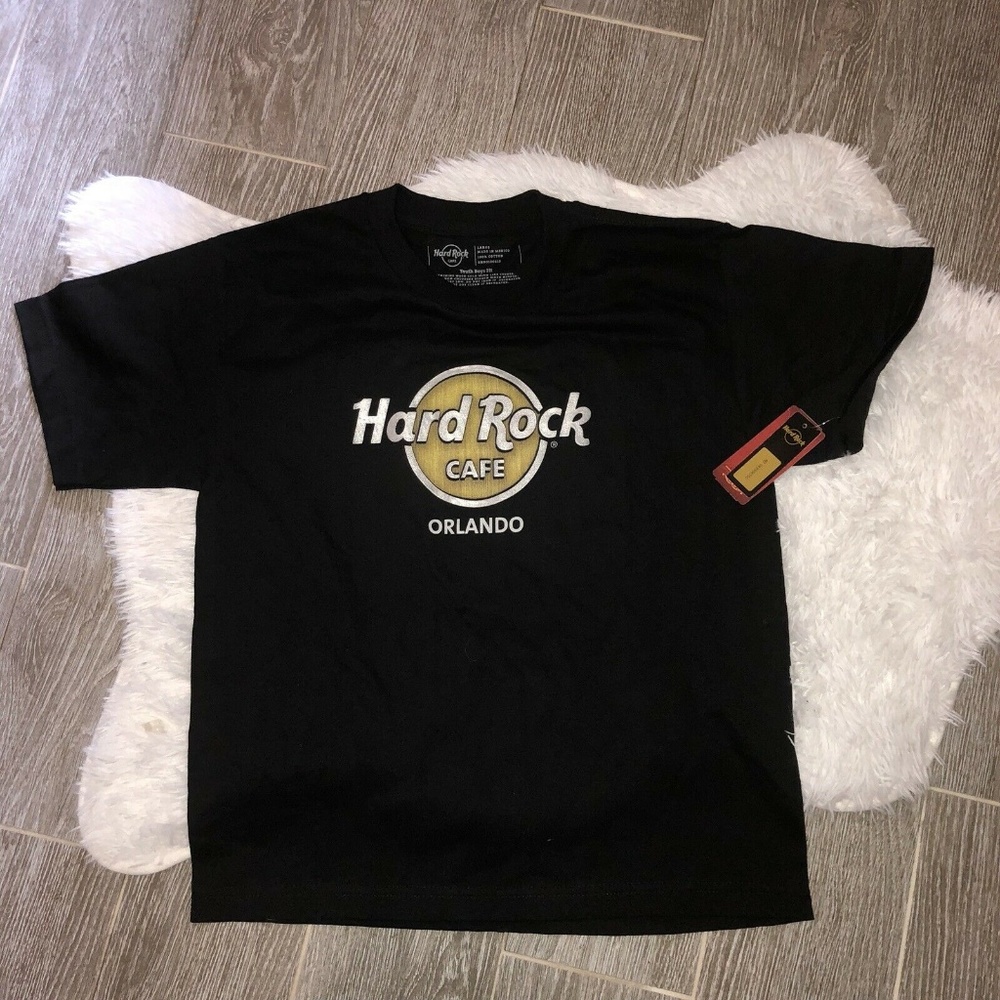 Hard Rock Orlando T Shirt Boys Size Large Black